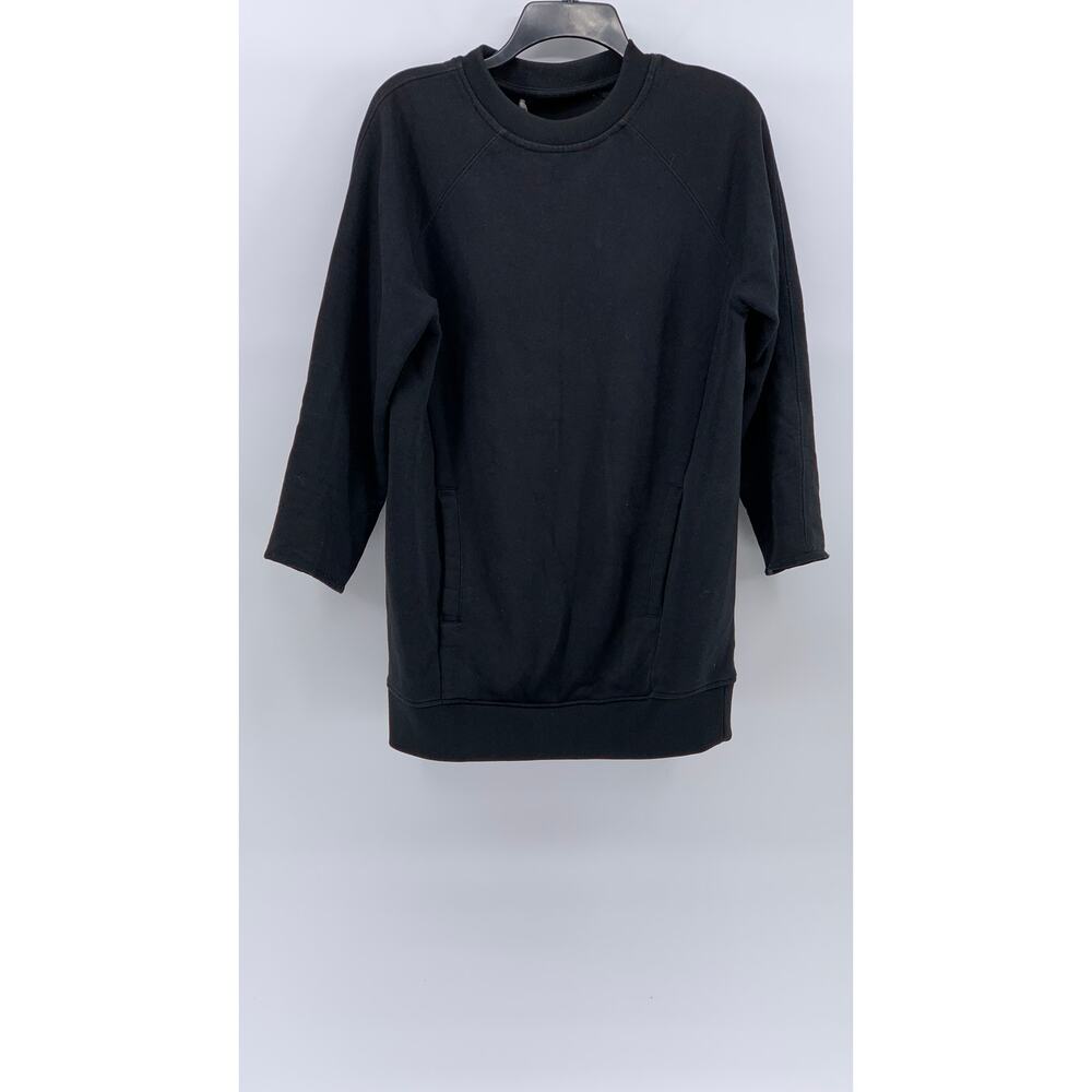 GENUINE PEOPLE Women's Black Crewneck Long Sleeve Mini Sweater Dress SZ M